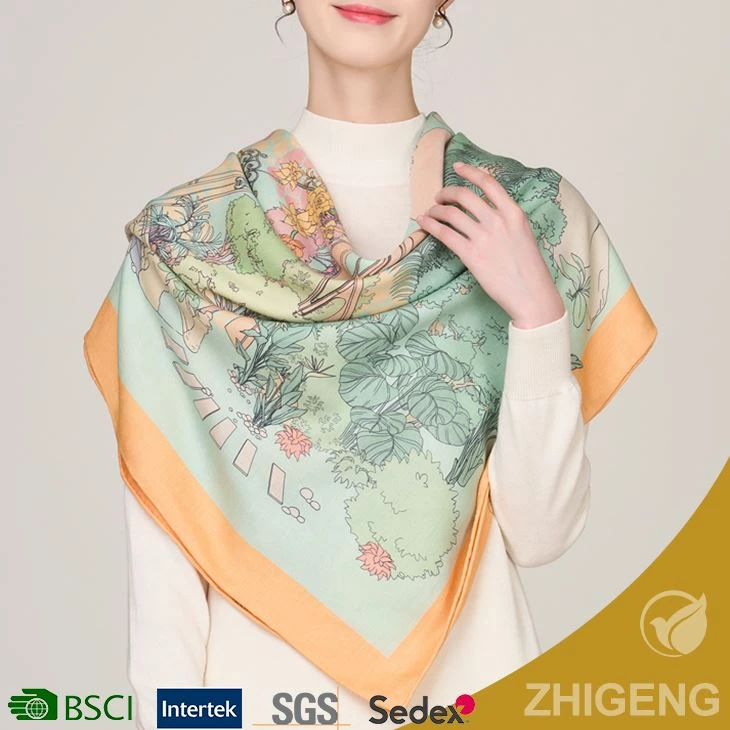 custom silk scarf printing