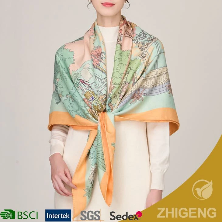 wholesale custom silk scarf printing