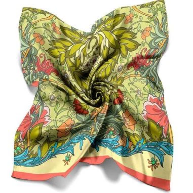 Art Design Custom Made Silk Scarf