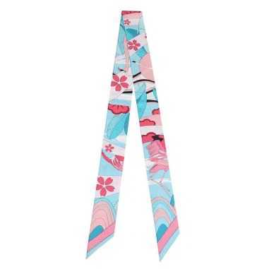 Custom Printed Silk Twilly Scarf