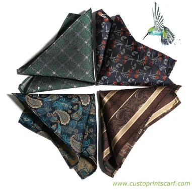 Custom Printed Men's Silk Handkerchief