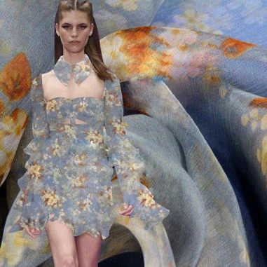 Customizable Digital Printing 100% Silk Chiffon Fabric