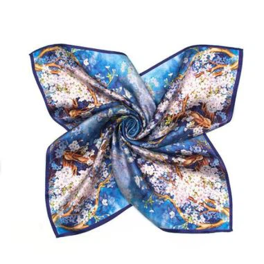 Printed Silk Square Scarf