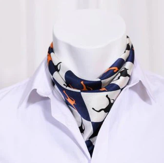 Men's Business Printed Silk Scarf