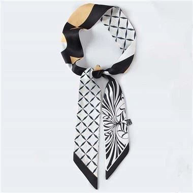 12MM Silk Twill Skinny Scarves Custom Twilly For Lady