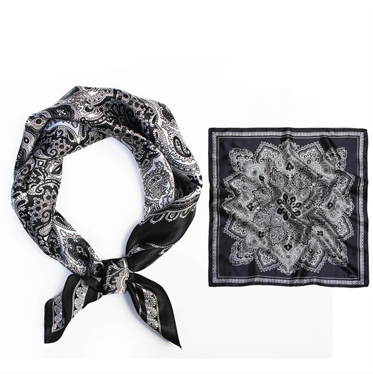 Printed Square Silk Handkerchief