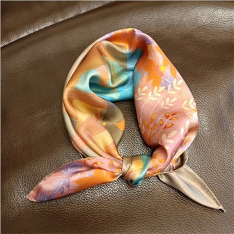 Custom 100% Mulberry Silk Satin Scarf For Lady