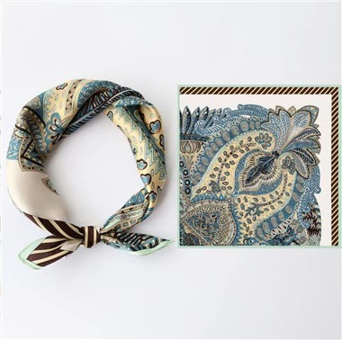 Custom Digital Print Square Silk Bandana