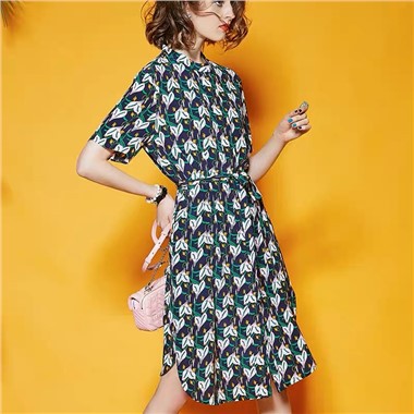 Custom Elegant 100% Mulberry Silk Dress For Lady