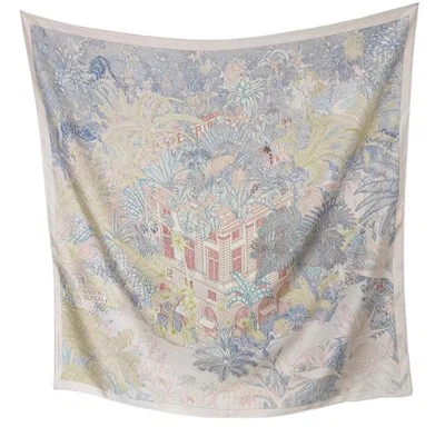 Custom Rainforest Fresh Design Square Silk Scarf