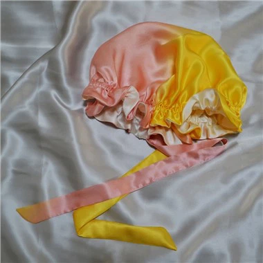Double Layer Thin And Breathable Silk Sleep Cap For Her