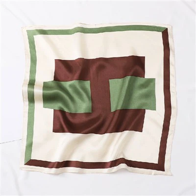 Ladies Pure Silk Scarf Digitally Printed Custom Mulberry Silk Small Square Scarf